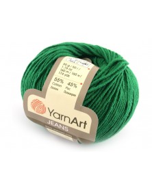 Włoczka Jeans Yarn Art kolor ciemna zieleń 52